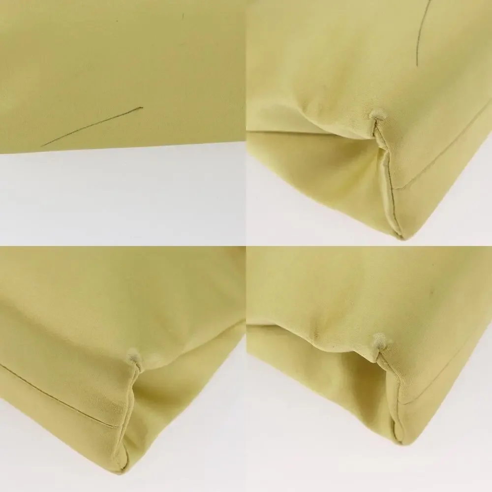 Prada Satin Tote Bag Yellow Gold